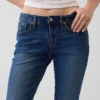 Jeans med lav midje, lange og smale