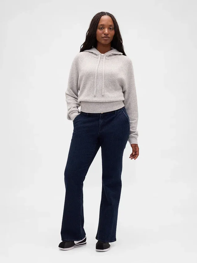 Jeans med lav midje, lange og smale
