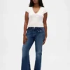 Jeans med lav midje, lange og smale