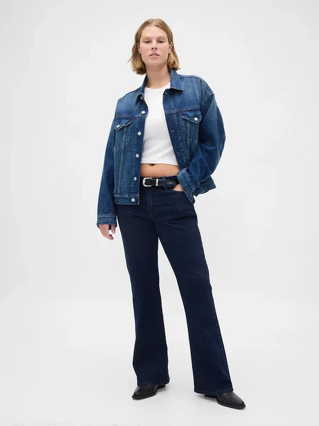 Jeans med lav midje, lange og smale