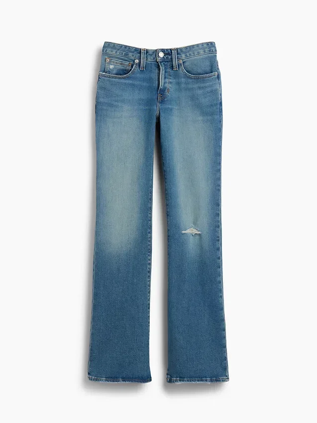 Jeans med lav midje, lange og smale