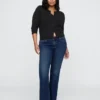Jeans med lav midje, lange og smale