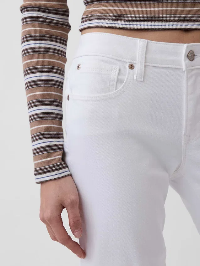 Jeans med lav midje, lange og smale