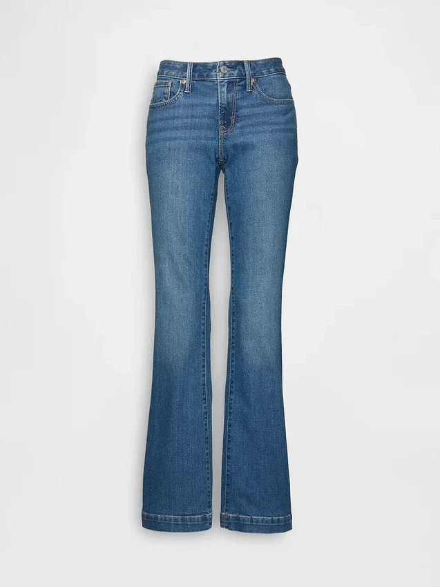 Jeans med lav midje, lange og smale
