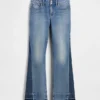 Jeans med lav midje, lange og smale