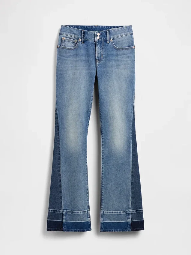 Jeans med lav midje, lange og smale