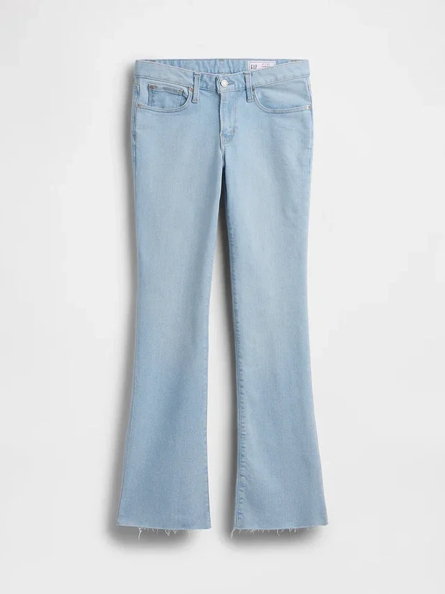 Jeans med lav midje, lange og smale