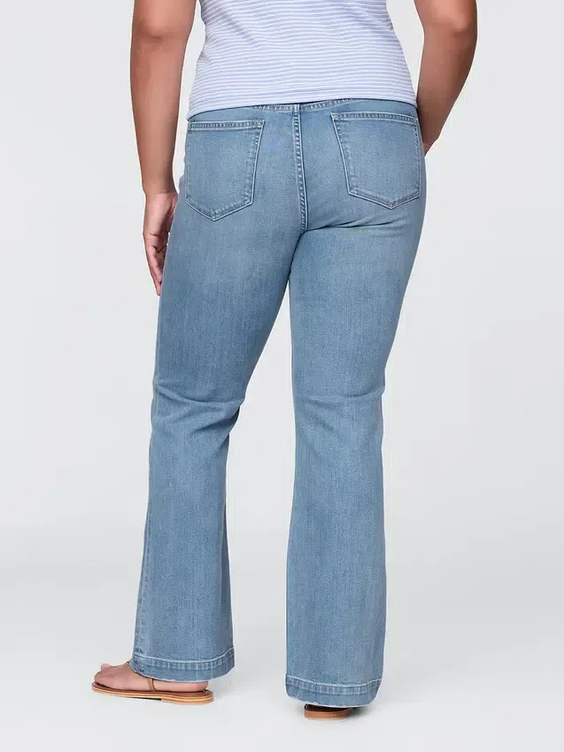 Jeans med lav midje, lange og smale