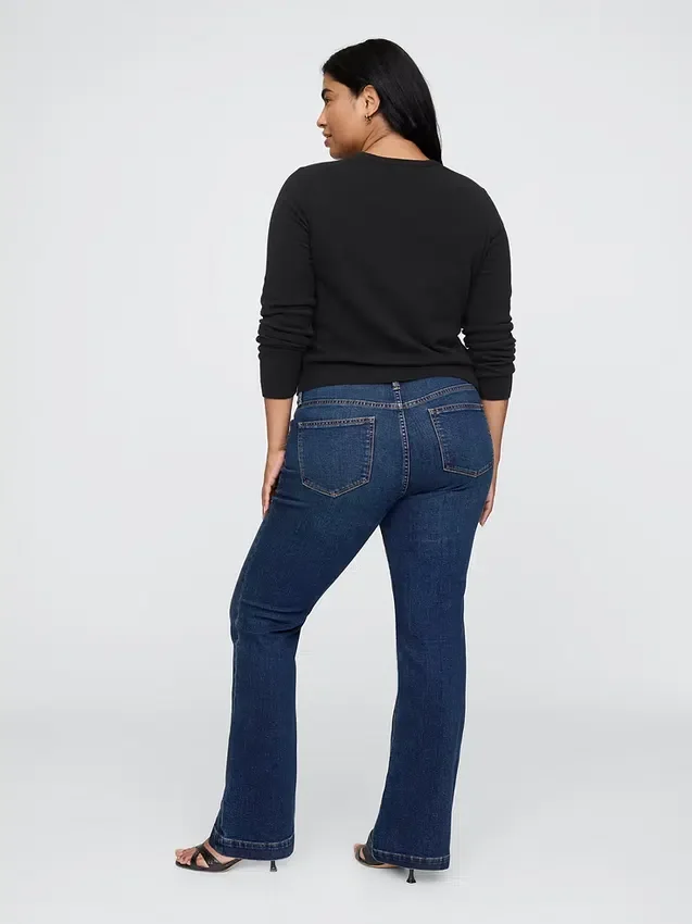 Jeans med lav midje, lange og smale