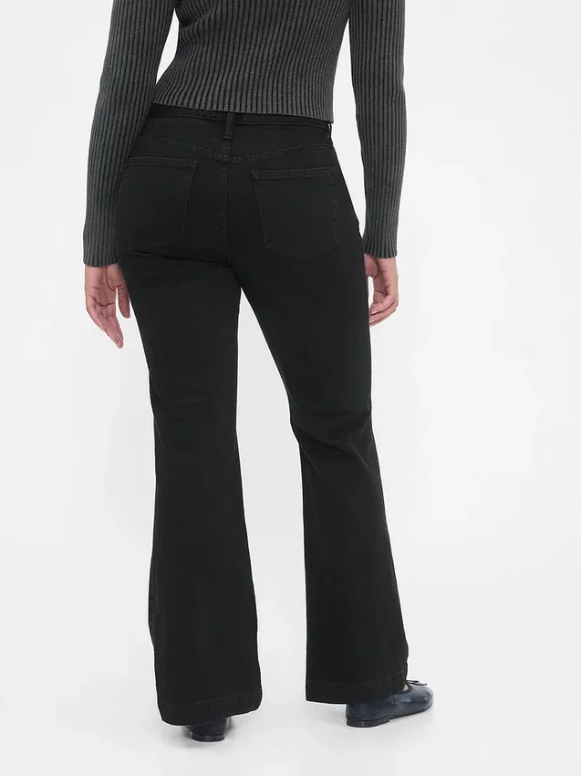 Jeans med lav midje, lange og smale