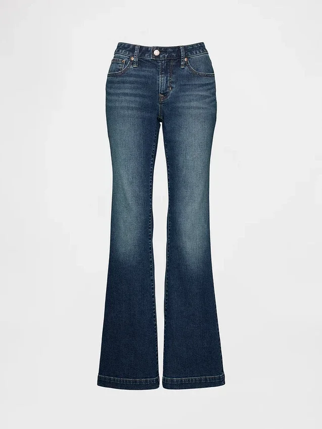Jeans med lav midje, lange og smale