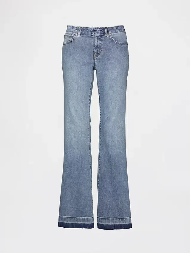 Jeans med lav midje, lange og smale