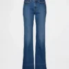 Jeans med lav midje, lange og smale