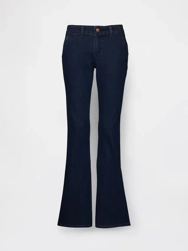 Jeans med lav midje, lange og smale