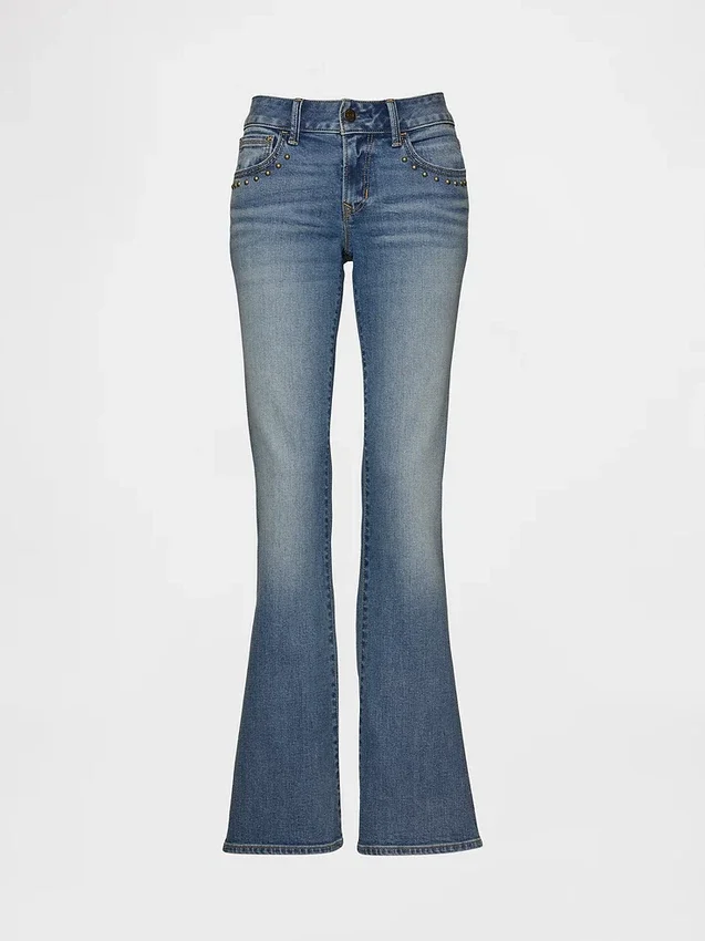 Jeans med lav midje, lange og smale