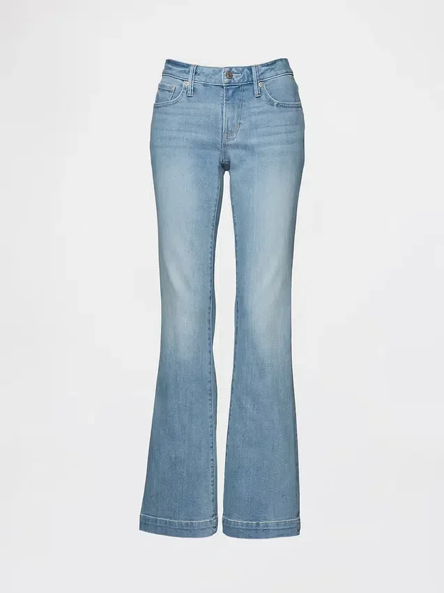 Jeans med lav midje, lange og smale