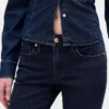 Jeans med lav midje, lange og smale
