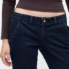 Jeans med lav midje, lange og smale