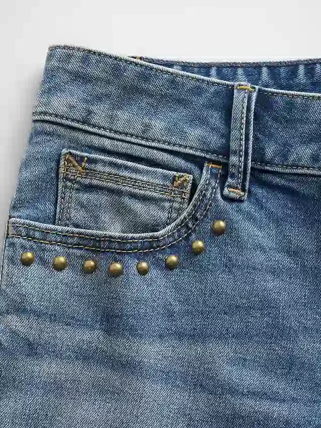 Jeans med lav midje, lange og smale