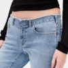 Jeans med lav midje, lange og smale