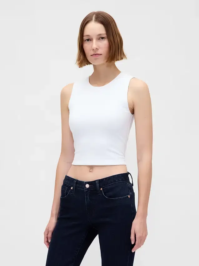 Jeans med lav midje, lange og smale