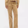Jeans med lav midje, løs passform og mikrobelte i 90-tallsstil