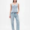 Jeans med lav midje og løs passform i 90-tallsstil