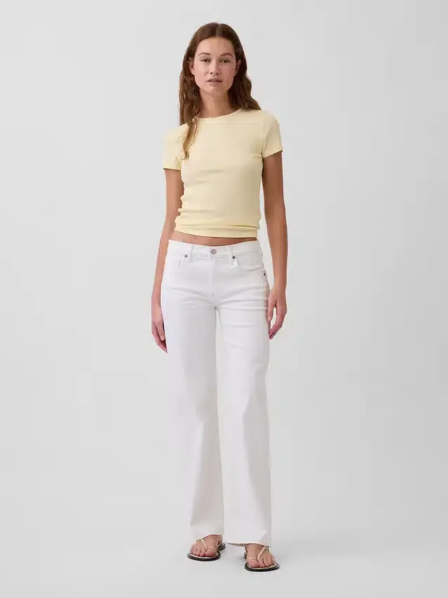 Jeans med lav midje og løs passform i 90-tallsstil