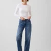 Jeans med lav midje og løs passform i 90-tallsstil