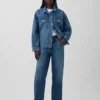 Jeans med lav midje og løs passform i 90-tallsstil