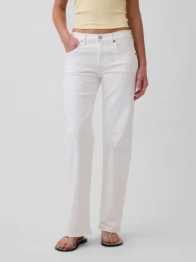 Jeans med lav midje og løs passform i 90-tallsstil