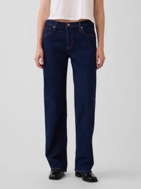Jeans med lav midje og løs passform i 90-tallsstil