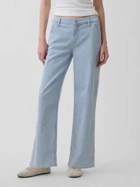 Jeans med lav midje og løs passform i 90-tallsstil