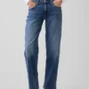 Jeans med lav midje og løs passform i 90-tallsstil