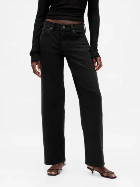 Jeans med lav midje og løs passform i 90-tallsstil