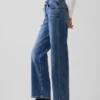 Jeans med lav midje og løs passform i 90-tallsstil