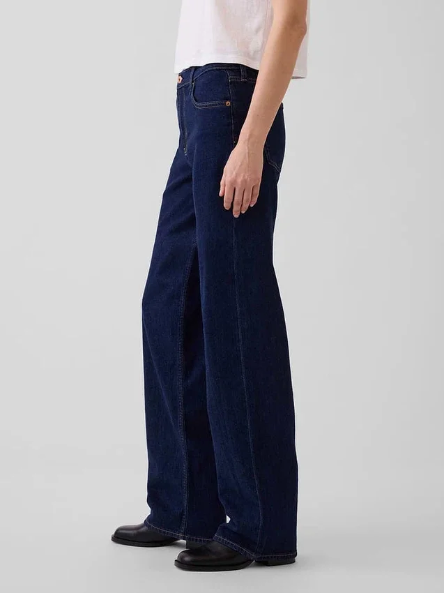 Jeans med lav midje og løs passform i 90-tallsstil