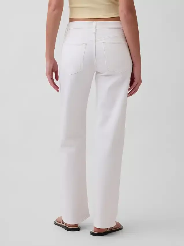 Jeans med lav midje og løs passform i 90-tallsstil