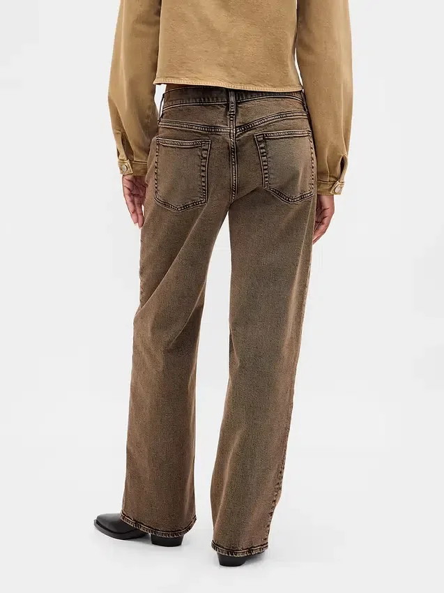 Jeans med lav midje og løs passform i 90-tallsstil