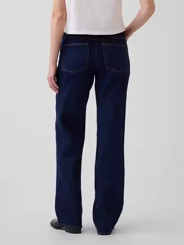 Jeans med lav midje og løs passform i 90-tallsstil