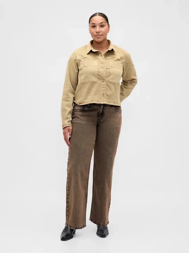 Jeans med lav midje og løs passform i 90-tallsstil
