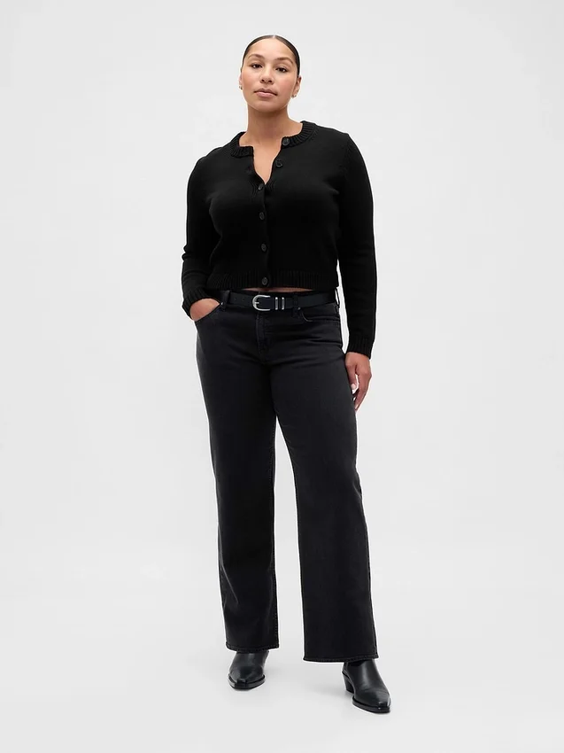 Jeans med lav midje og løs passform i 90-tallsstil