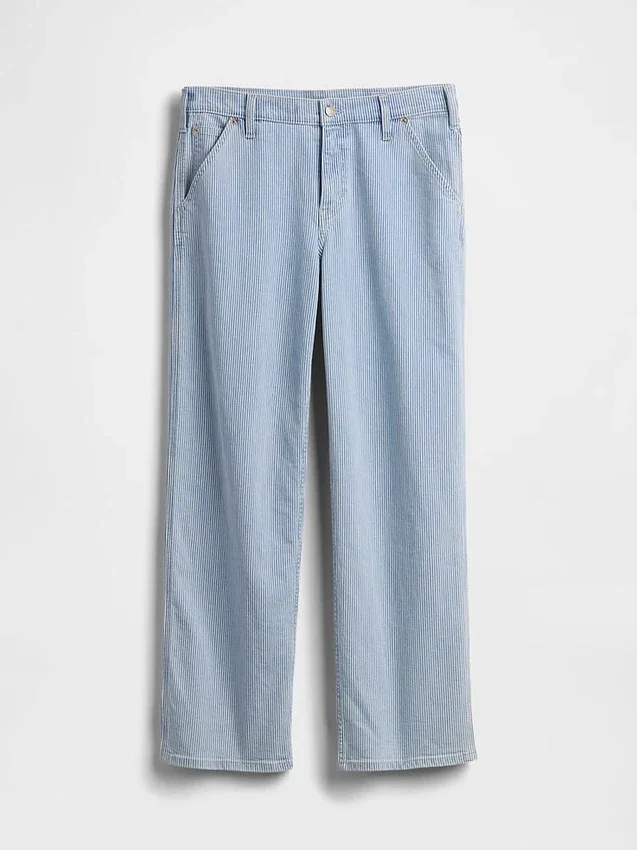 Jeans med lav midje og løs passform i 90-tallsstil