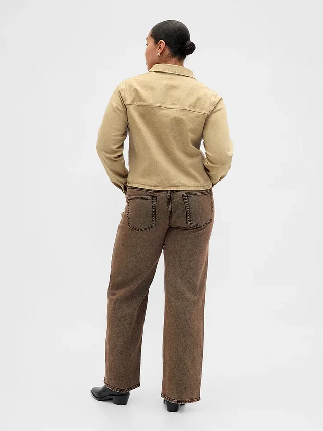 Jeans med lav midje og løs passform i 90-tallsstil