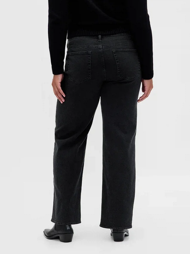 Jeans med lav midje og løs passform i 90-tallsstil