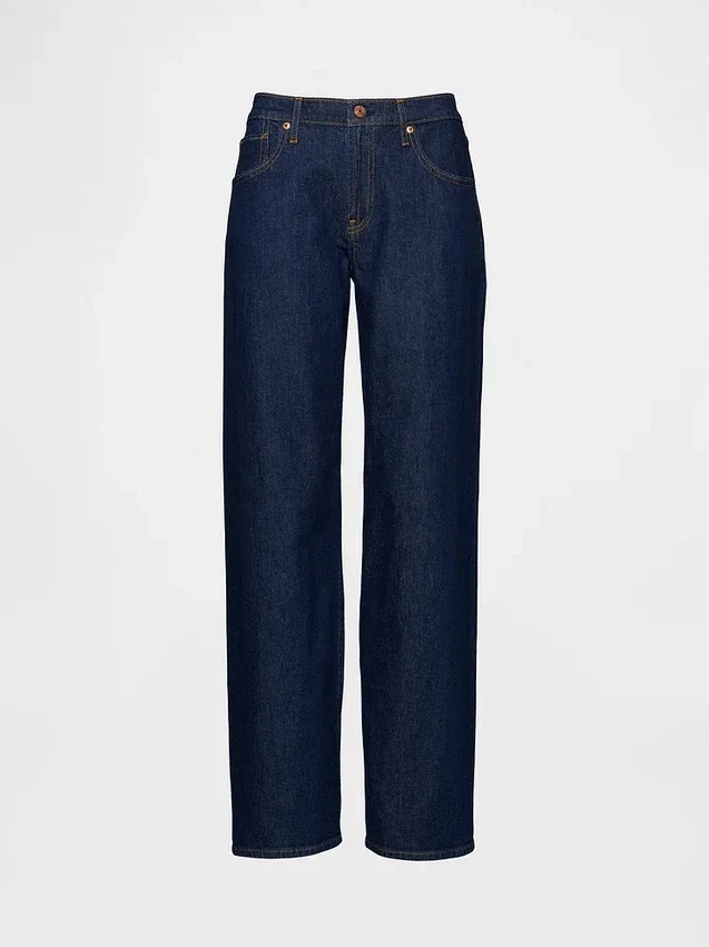 Jeans med lav midje og løs passform i 90-tallsstil
