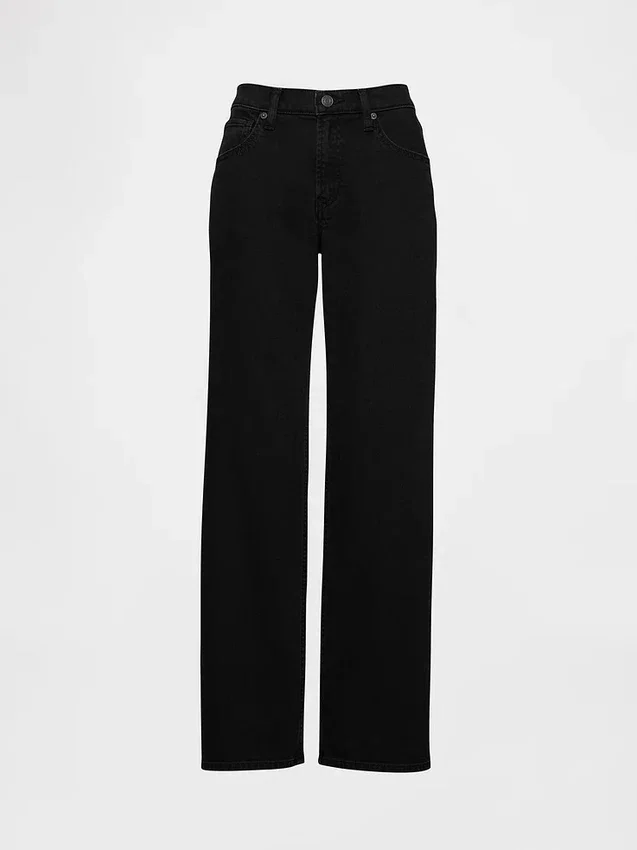Jeans med lav midje og løs passform i 90-tallsstil