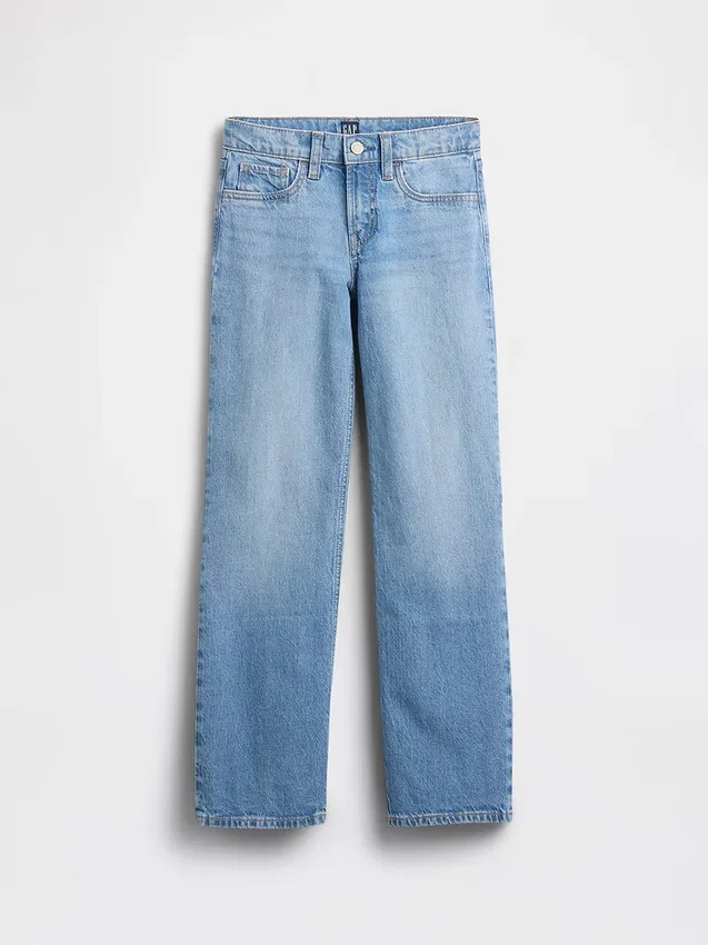 Jeans med lav midje og rett passform for barn