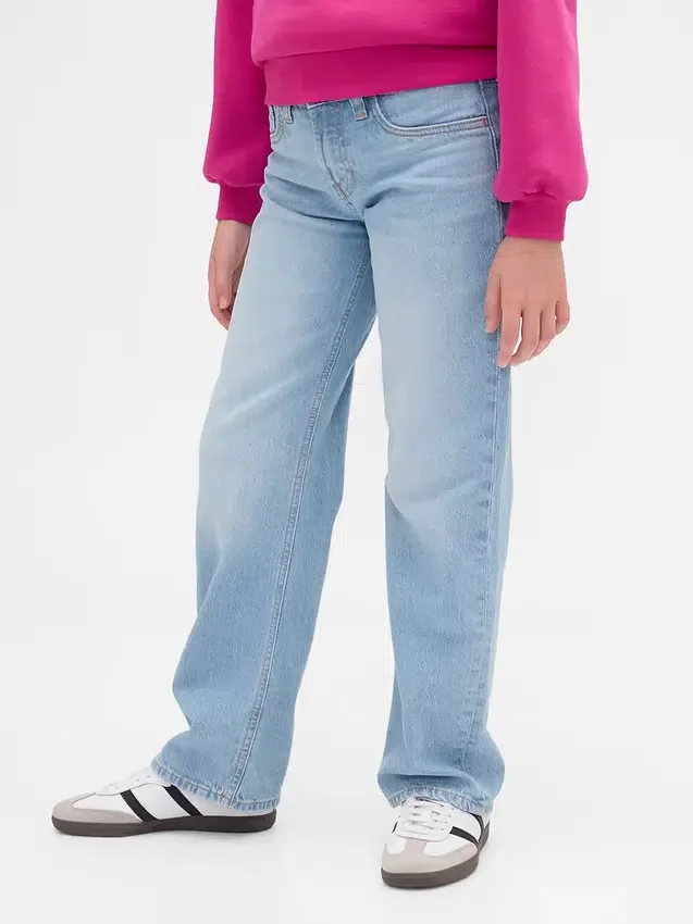 Jeans med lav midje og rett passform for barn