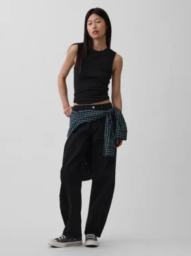 Jeans med lav midje og vid ben
